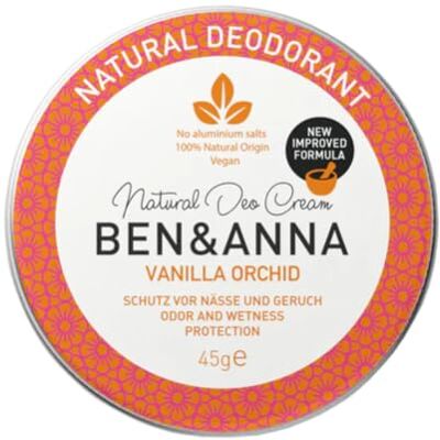 Ben & Anna Deocreme Vanilla Orchid Deodorant voor mannen en vrouwen, crème tegen overmatig zweten, veganistisch en natuurlijke cosmetica, stevige deodorant zonder aluminium, 1 stuk Ben & Anna Deocreme Vanilla Orchid Deodorant voor mannen en vrouwen, crème tegen overmatig zweten, veganistisch en natuurlijke cosmetica, stevige deodorant zonder aluminium, 1 stuk