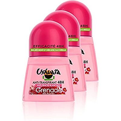 Ushuaia Deodorant voor dames, bal, geur granaatappel, effectiviteit 48 uur – 50 ml – 3 stuks Ushuaia Deodorant voor dames, bal, geur granaatappel, effectiviteit 48 uur – 50 ml – 3 stuks