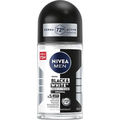 NIVEA MEN Bille Black & White Invisible Deodorant (1 x 200 ml), deodorant voor heren, tegen witte en gele strepen, anti-transpirant, geur- en vochtbestendig, effectieve 72 uur bescherming, alcoholvrij NIVEA MEN Bille Black & White Invisible Deodorant (1 x 200 ml), deodorant voor heren, tegen witte en gele strepen, anti-transpirant, geur- en vochtbestendig, effectieve 72 uur bescherming, alcoholvrij