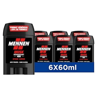 Mennen MUSK Deodorant voor heren, 24 uur, groot, zonder alcohol, anti-strepen, 6 stuks Mennen MUSK Deodorant voor heren, 24 uur, groot, zonder alcohol, anti-strepen, 6 stuks