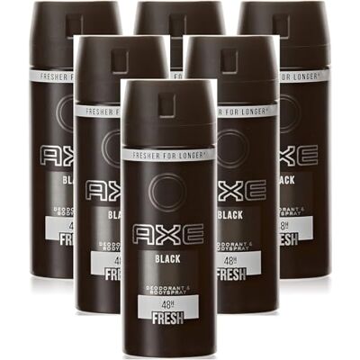 AXE Men Black Body Deo Spray 6 x 150 ml AXE Men Black Body Deo Spray 6 x 150 ml