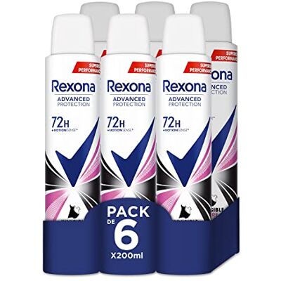 Rexona Advance Protection Invisible Pure Deodorant Spray 72 uur voor dames, 200 ml, 6 stuks Rexona Advance Protection Invisible Pure Deodorant Spray 72 uur voor dames, 200 ml, 6 stuks
