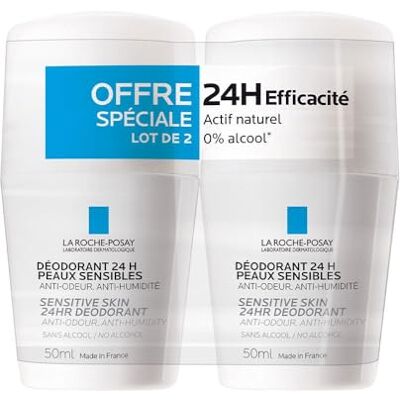 La Roche-Posay Roll-On 24H Fysiologische Deodorant 2 x 50 ml La Roche-Posay Roll-On 24H Fysiologische Deodorant 2 x 50 ml