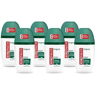 Borotalco , Vapo Original Deodorant met Microtalc, absorbeert zweet, zonder alcohol, zachte en hydraterende huid, talkgeur, deodorant voor mannen en vrouwen, 6 flessen van 75 ml Borotalco , Vapo Original Deodorant met Microtalc, absorbeert zweet, zonder alcohol, zachte en hydraterende huid, talkgeur, deodorant voor mannen en vrouwen, 6 flessen van 75 ml
