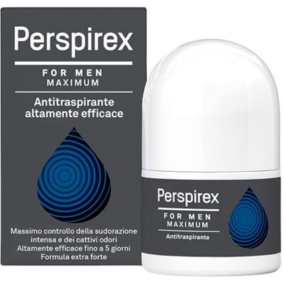 PERSPIREX For Men Maximum – anti-transpirant Roll-On 20 ml effectief tegen zweet onder de oksels, innovatieve duurzame formule (5 gg) zacht op de huid, comfortabel en gemakkelijk te dragen PERSPIREX For Men Maximum – anti-transpirant Roll-On 20 ml effectief tegen zweet onder de oksels, innovatieve duurzame formule (5 gg) zacht op de huid, comfortabel en gemakkelijk te dragen