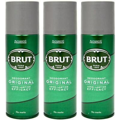 Brut Deodorantspray voor heren, 3 stuks, 200 ml Brut Deodorantspray voor heren, 3 stuks, 200 ml