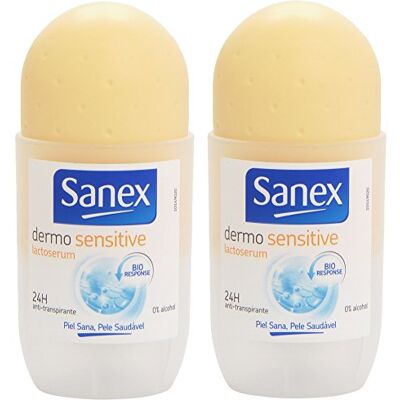 Sanex Dermo Sensitive Roll-On Deodorant, 2 stuks Sanex Dermo Sensitive Roll-On Deodorant, 2 stuks