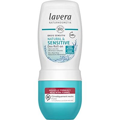 lavera Deo Roll-On Basis Sensitiv Natural & Sensitive 0% aluminiumzouten veganistisch betrouwbare deodorantbescherming 48 uur natuurlijke cosmetica basis van biologische aloë vera en lavera Deo Roll-On Basis Sensitiv Natural & Sensitive 0% aluminiumzouten veganistisch betrouwbare deodorantbescherming 48 uur natuurlijke cosmetica basis van biologische aloë vera en