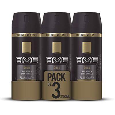 AXE Deodorant goud 150 ml (verpakking van 3) AXE Deodorant goud 150 ml (verpakking van 3)