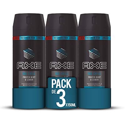 AXE Ice Chill Bodyspray deodorant voor heren, 48 uur bescherming, 150 ml, 3 stuks AXE Ice Chill Bodyspray deodorant voor heren, 48 uur bescherming, 150 ml, 3 stuks