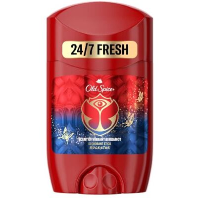 Old Spice Rock Deodorant Stick voor heren, 50 ml, frisheid 48 uur, langdurige geur, 0% aluminiumzouten, geen vlekken op zwart en wit, gemaakt van 50% gerecycled kunststof Old Spice Rock Deodorant Stick voor heren, 50 ml, frisheid 48 uur, langdurige geur, 0% aluminiumzouten, geen vlekken op zwart en wit, gemaakt van 50% gerecycled kunststof