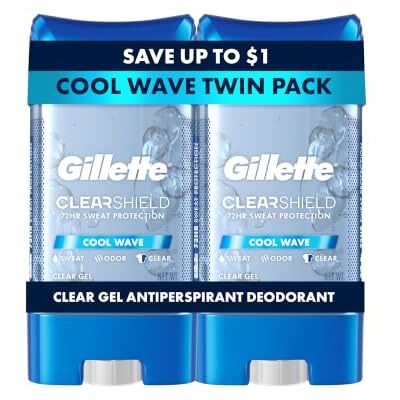 Gillette Clear Gel Cool Wave Antiperspirant en Deodorant 2 count 3,8 oz Gillette Clear Gel Cool Wave Antiperspirant en Deodorant 2 count 3,8 oz