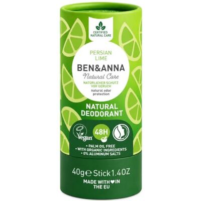 Ben & Anna Natuurlijke deodorant stick voor mannen en vrouwen Veganistisch en natuurlijke cosmetica Duurzaam in de papieren buis Tegen overmatig zweten Aluminiumvrij (40 g (1 verpakking), Ben & Anna Natuurlijke deodorant stick voor mannen en vrouwen Veganistisch en natuurlijke cosmetica Duurzaam in de papieren buis Tegen overmatig zweten Aluminiumvrij (40 g (1 verpakking),
