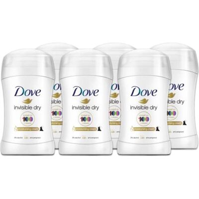 Dove 6 x Deodorant Stick Invisible Dry, 40 ml, multipack Dove 6 x Deodorant Stick Invisible Dry, 40 ml, multipack