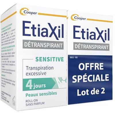 Etiaxil Deodorant Deodorant Overmatige transpiratiebehandeling Oksels Gevoelig Gevoelige Huid Set van 2 x 15 ml Etiaxil Deodorant Deodorant Overmatige transpiratiebehandeling Oksels Gevoelig Gevoelige Huid Set van 2 x 15 ml