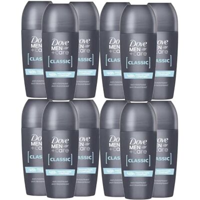 Dove Deodorant voor heren & Care Classic Roll On 48 uur, 50 ml (12) Dove Deodorant voor heren & Care Classic Roll On 48 uur, 50 ml (12)