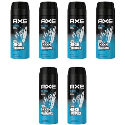 AXE Ice Chill Body Spray, zonder aluminiumzouten, 150 ml, 6 stuks AXE Ice Chill Body Spray, zonder aluminiumzouten, 150 ml, 6 stuks