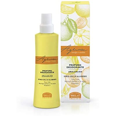 Helan , Agrumée Deodorant voor dames, milde spray op de huid, zonder alcohol of aluminiumzouten, deodorant, frisse en ademende geur met citrusgeur van citroen en groene thee, verrijkt met Vtamine E, Helan , Agrumée Deodorant voor dames, milde spray op de huid, zonder alcohol of aluminiumzouten, deodorant, frisse en ademende geur met citrusgeur van citroen en groene thee, verrijkt met Vtamine E,