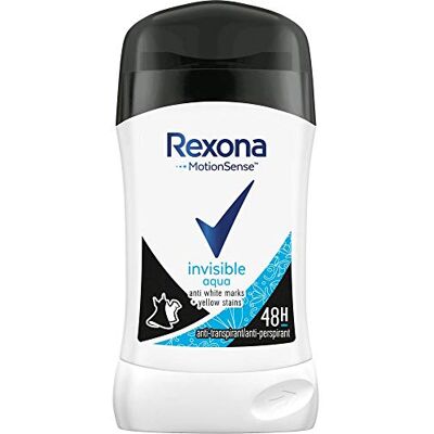 Rexona Invisible Aqua Deostick deodorant voor dames, 40 ml, 1 stuk Rexona Invisible Aqua Deostick deodorant voor dames, 40 ml, 1 stuk