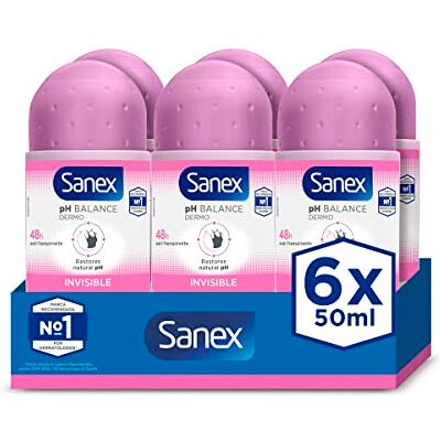 Sanex Roll On Invisible Dry (New Pack), 6 stuks, 300 ml Sanex Roll On Invisible Dry (New Pack), 6 stuks, 300 ml