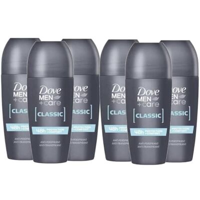 Dove Deodorant voor heren & Care Classic Roll On 48 uur, 50 ml (6) Dove Deodorant voor heren & Care Classic Roll On 48 uur, 50 ml (6)