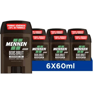 Mennen Natural Force Deodorant van natuurlijke oorsprong voor heren, 48 uur, groot, zonder alcohol, anti-strepen, 6 stuks Mennen Natural Force Deodorant van natuurlijke oorsprong voor heren, 48 uur, groot, zonder alcohol, anti-strepen, 6 stuks
