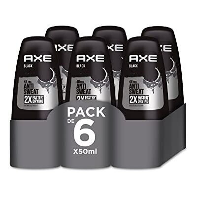 AXE Roll On Black Deodorants voor heren, 50 ml, 6 stuks AXE Roll On Black Deodorants voor heren, 50 ml, 6 stuks