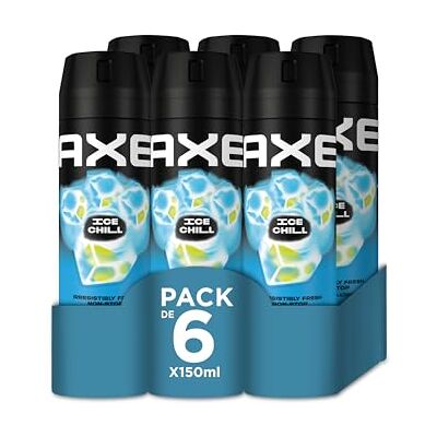 AXE Bodyspray Ice Chill Deo Spray voor heren, 6 stuks, 150 ml AXE Bodyspray Ice Chill Deo Spray voor heren, 6 stuks, 150 ml
