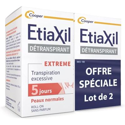 Etiaxil Extreme Okselverwijderaar voor de normale huid, 2 x 15 ml Etiaxil Extreme Okselverwijderaar voor de normale huid, 2 x 15 ml