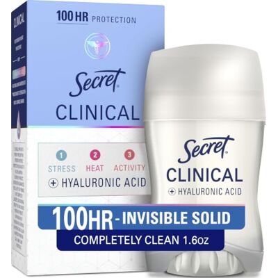 Secret Clinical Strength Invisible Solid Women's Anti-transpirant & Deodorant Completely Clean Scent, 1,6 vloeibare geur van Secret Clinical Strength Invisible Solid Women's Anti-transpirant & Deodorant Completely Clean Scent, 1,6 vloeibare geur van