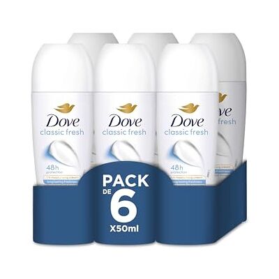 Dove Set van 6 klassieke roll-on deodorants 50 ml Dove Set van 6 klassieke roll-on deodorants 50 ml