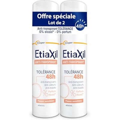 Etiaxil Antitranspirant Matig zweten Oksels Tolerantie Aerosol 150 ml 2 stuks Etiaxil Antitranspirant Matig zweten Oksels Tolerantie Aerosol 150 ml 2 stuks