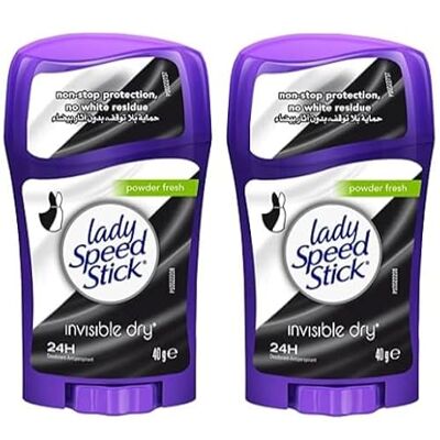 Lady Speed Stick Deodorant 39,7 gram Invisi Fresh Powder Droog (41 ml) (2 stuks) Lady Speed Stick Deodorant 39,7 gram Invisi Fresh Powder Droog (41 ml) (2 stuks)