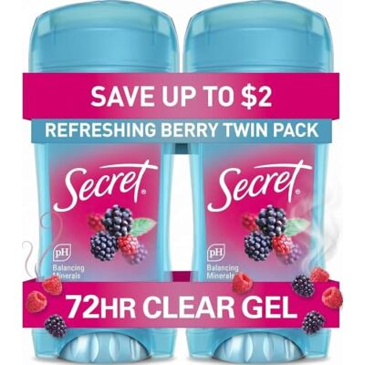 Secret Scent Expressions So Very Summerberry Clear Antiperspirant-gel, 160 ml (2 stuks), So Very Summerberry 150 ml Secret Scent Expressions So Very Summerberry Clear Antiperspirant-gel, 160 ml (2 stuks), So Very Summerberry 150 ml