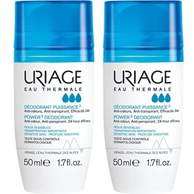 Uriage Power Roll-on deodorant, 50 ml, 2 stuks Uriage Power Roll-on deodorant, 50 ml, 2 stuks
