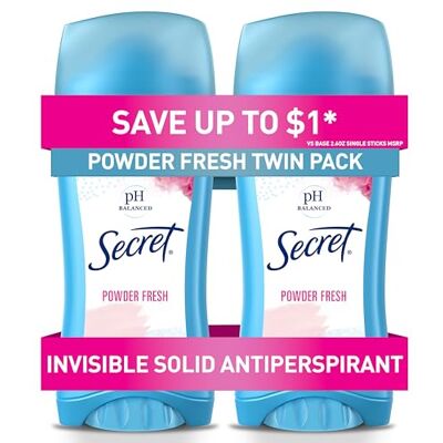 Secret 2 x onzichtbare anti-transpirant deodorants 150 ml Secret 2 x onzichtbare anti-transpirant deodorants 150 ml