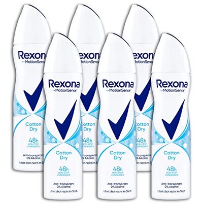 Rexona 6 x 150 ml deodorant van droog katoen, 6 stuks Rexona 6 x 150 ml deodorant van droog katoen, 6 stuks