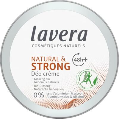 lavera Natural & Strong Deo Creme, biologische ginseng en natuurlijke mineralen, 48 uur betrouwbare deodorantbescherming, zonder aluminiumzouten en alcohol, tegen zweetgeuren, veganistisch, biologisch lavera Natural & Strong Deo Creme, biologische ginseng en natuurlijke mineralen, 48 uur betrouwbare deodorantbescherming, zonder aluminiumzouten en alcohol, tegen zweetgeuren, veganistisch, biologisch