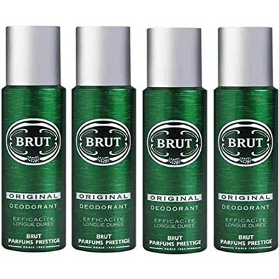 Brut Deodorant – origineel – langdurige werkzaamheid – 4 x 200 ml Brut Deodorant – origineel – langdurige werkzaamheid – 4 x 200 ml