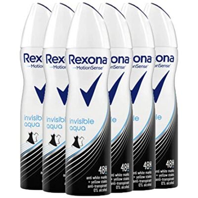 Rexona Invisible Aqua anti-transpirant deodorantspray, 900 ml (6 x 150 ml) Rexona Invisible Aqua anti-transpirant deodorantspray, 900 ml (6 x 150 ml)