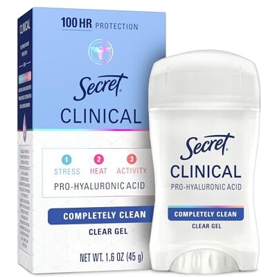 Secret Clinical Strength Clear Gel Antitranspirant & Deodorant Completely Clean Scent 1.6 oz, 1600 Fluid Ounce by Secret Clinical Strength Clear Gel Antitranspirant & Deodorant Completely Clean Scent 1.6 oz, 1600 Fluid Ounce by