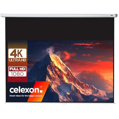 celexon Projectiescherm handmatig 4K en FullHD voor scholen, bedrijven en thuisbioscoop 180 x 102 cm 82 inch 16:9 celexon Projectiescherm handmatig 4K en FullHD voor scholen, bedrijven en thuisbioscoop 180 x 102 cm 82 inch 16:9