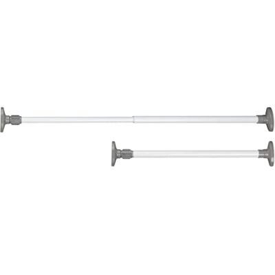 WENKO Hercules Telescopische kledingstang, 47 80 cm, metaal, wit WENKO Hercules Telescopische kledingstang, 47 80 cm, metaal, wit