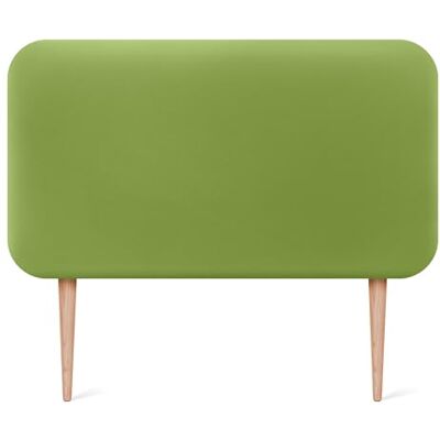 DHOME Gestoffeerd hoofdeinde, glad, afgerond, kunstleer, met poten, akoestisch, absorberend, voor slaapkamer (groen, 110 cm) DHOME Gestoffeerd hoofdeinde, glad, afgerond, kunstleer, met poten, akoestisch, absorberend, voor slaapkamer (groen, 110 cm)