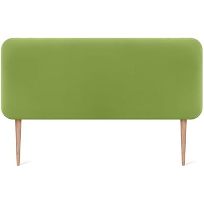 DHOME Gestoffeerd hoofdeinde, glad, afgerond, kunstleer, met poten, akoestisch, absorberend, voor slaapkamer (groen, 140 cm) DHOME Gestoffeerd hoofdeinde, glad, afgerond, kunstleer, met poten, akoestisch, absorberend, voor slaapkamer (groen, 140 cm)