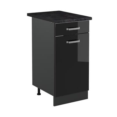 Vicco Keukenonderkast "R-Line", zwart hoogglans/antraciet 40 cm voor spoelbak/kookplaat, PT antraciet, flexibel inzetbaar geschikt voor kookplaat of gootsteen Vicco Keukenonderkast "R-Line", zwart hoogglans/antraciet 40 cm voor spoelbak/kookplaat, PT antraciet, flexibel inzetbaar geschikt voor kookplaat of gootsteen