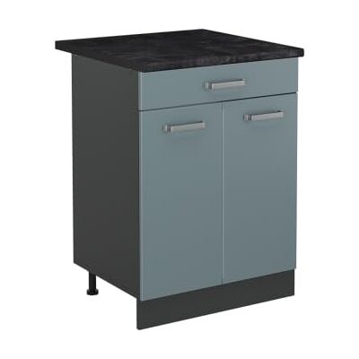 Vicco Keukenkast "R-Line", blauw-grijs/antraciet, 60 cm voor spoelbak/kookplaat, PT antraciet, flexibel inzetbaar geschikt voor kookplaat of gootsteen Vicco Keukenkast "R-Line", blauw-grijs/antraciet, 60 cm voor spoelbak/kookplaat, PT antraciet, flexibel inzetbaar geschikt voor kookplaat of gootsteen