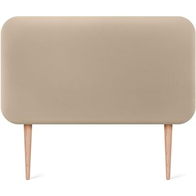 DHOME Gestoffeerd hoofdeinde, glad, afgerond, kunstleer, met poten, akoestisch, absorberend, voor slaapkamer (beige, 95 cm) DHOME Gestoffeerd hoofdeinde, glad, afgerond, kunstleer, met poten, akoestisch, absorberend, voor slaapkamer (beige, 95 cm)