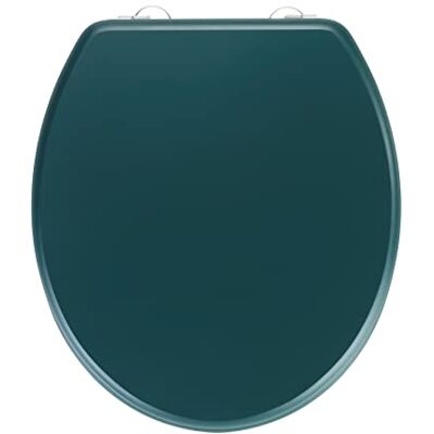 WENKO Prima Premium wc-bril in retrostijl, met wandaanslag en roestvrijstalen bevestiging, geschikt voor MDF spoelbak, 37 x 41 cm, donkergroen WENKO Prima Premium wc-bril in retrostijl, met wandaanslag en roestvrijstalen bevestiging, geschikt voor MDF spoelbak, 37 x 41 cm, donkergroen