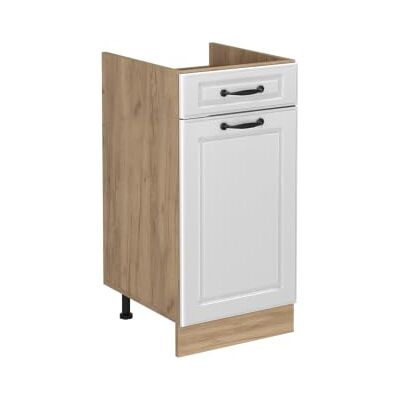 Vicco Keukenkast "R-Line", landwit / gouden eiken 40 cm voor spoelbak/kookplaat, zonder PT, flexibel inzetbaar geschikt voor kookplaat of gootsteen Vicco Keukenkast "R-Line", landwit / gouden eiken 40 cm voor spoelbak/kookplaat, zonder PT, flexibel inzetbaar geschikt voor kookplaat of gootsteen